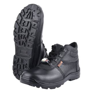 Leather Safety Shoe With Natural Rubber Sole Manufacturers in Delhi